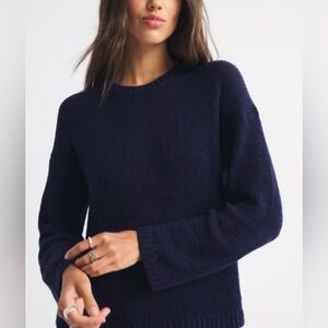 Abercrombie & Fitch Open-Stitch Textural Crew Sweater NWOT size M